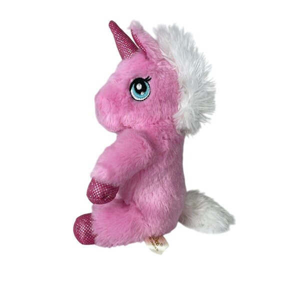 Dan Dee Collectors Choice Pink Unicorn Plush Shimmer Sparkle Sitting Down 8in - Picture 5 of 8